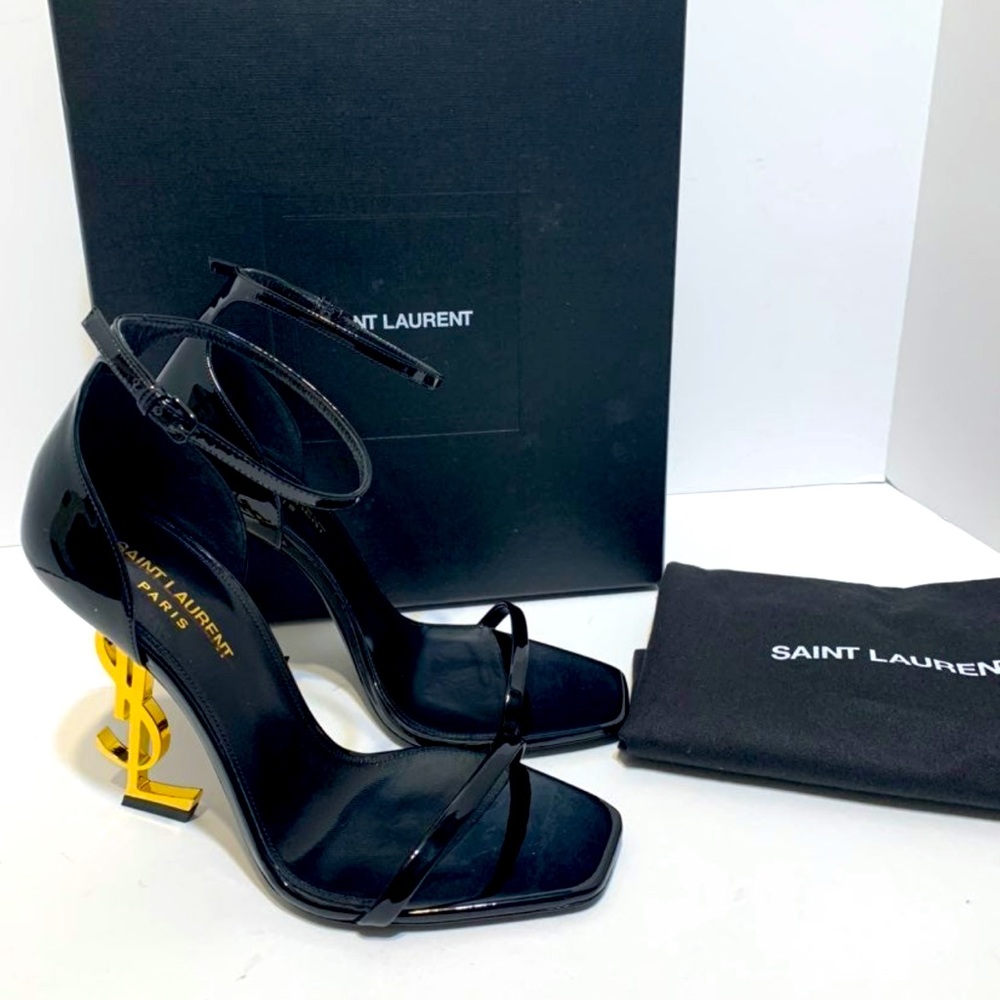 Saint Laurent Opyum YSL Logo-Heel Sandal